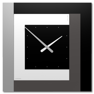 Clock63 moderno orologio da parete nero