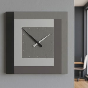 Orologio grande moderno a parete clock63 radica grigia