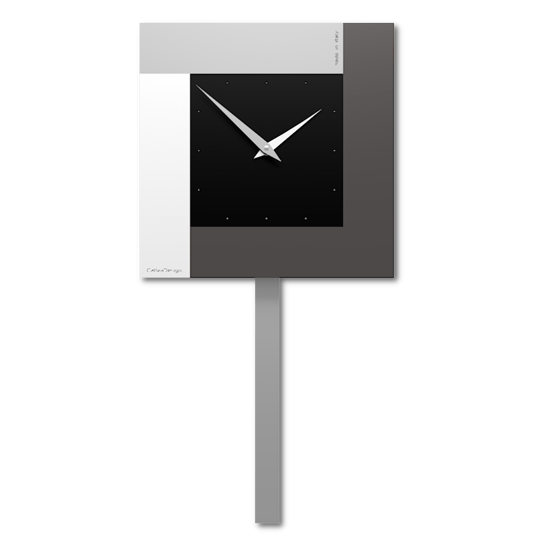 Orologio da parete a pendolo moderno stripes nero