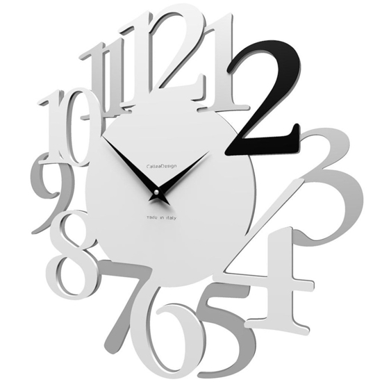 Orologio design numeri da parete moderno nero grigio