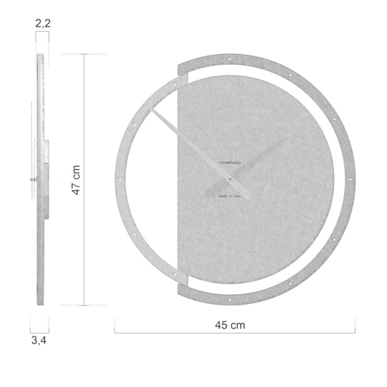 Orologio in legno da parete rotondo nero 45cm