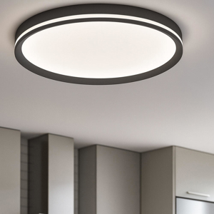 Top light area plafoniera moderna rotonda antracite led 44w cct per cucina