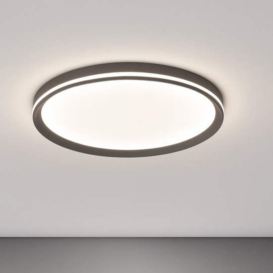 Top light area plafoniera moderna rotonda antracite led 44w cct per cucina