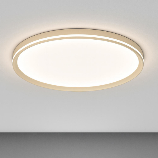 Plafoniera led rotonda sabbia top light area 55w cct moderna