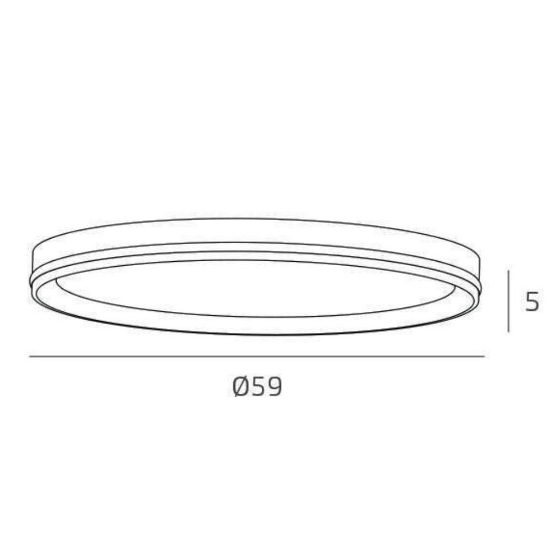 Plafoniera led moderna rotonda sabbia top light area 55w cct 3000k 3500k 4000k