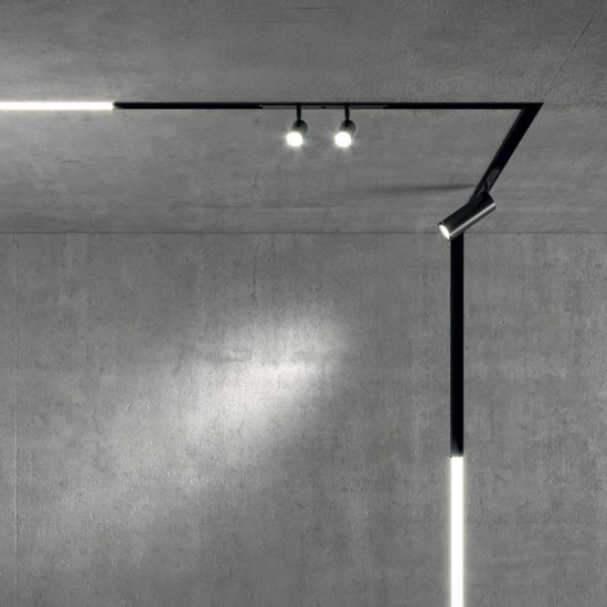 Ego ideal lux modulo led 7w 2700k nero per binario monofase