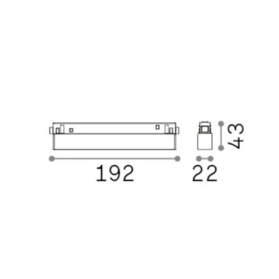 Ego ideal lux modulo led 7w 2700k nero per binario monofase