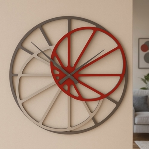 Grande orologio da parete design moderno rubino 95cm