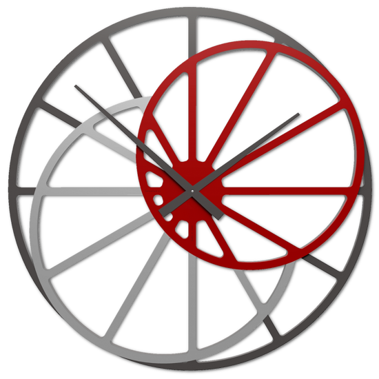 Grande orologio da parete design moderno rubino 95cm Grande orologio da parete design moderno rubino 95cm