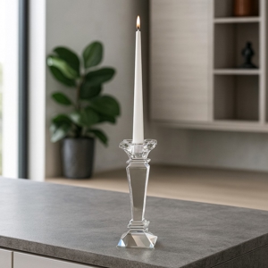 Candeliere da tavola portacandela vetro cristallo trasparente