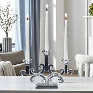Visualizza i dettagli per Candelabro vetro cristallo tre fiamme da tavola fp Candelabro vetro cristallo tre fiamme da tavola fp