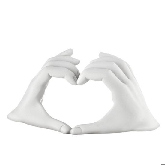 Bomboniera mani cuore bianca h10 soprammobile bongelli preziosi Bomboniera mani cuore bianca h10 soprammobile bongelli preziosi