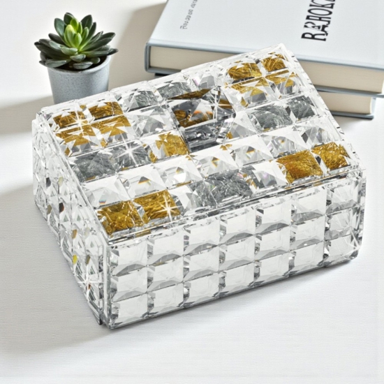 Cofanetto scatola portagioie cristallo argento oro fp Cofanetto scatola portagioie cristallo argento oro fp