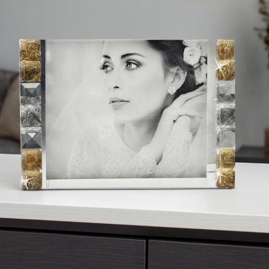 Conrice portafoto da tavolo in vetro oro argento foto 18x13 fp Conrice portafoto da tavolo in vetro oro argento foto 18x13 fp