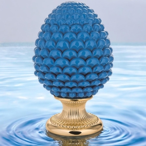 Visualizza i dettagli per Pigna di ceramica da tavolo blu h35 oro bongelli preziosi Pigna di ceramica da tavolo blu h35 oro bongelli preziosi