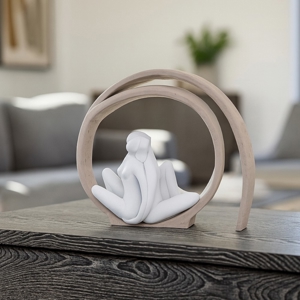 Scultura da tavolo coppia vortice nocciola d15 bongelli preziosi