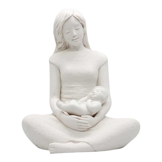 Bongelli preziosi scultura da tavolo maternita seduta bimbo h18 bianca Bongelli preziosi scultura da tavolo maternita seduta bimbo h18 bianca