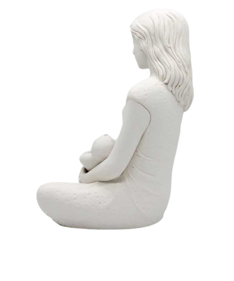 Bongelli preziosi scultura da tavolo maternita seduta bimbo h18 bianca Bongelli preziosi scultura da tavolo maternita seduta bimbo h18 bianca