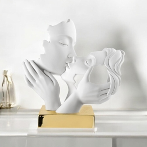 Visualizza i dettagli per Scultura coppia mani face oro h30 soprammobili design bongelli Scultura coppia mani face oro h30 soprammobili design bongelli