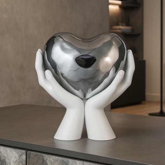 Scultura mani cuore argento 13h soprammobile bongelli preziosi Scultura mani cuore argento 13h soprammobile bongelli preziosi