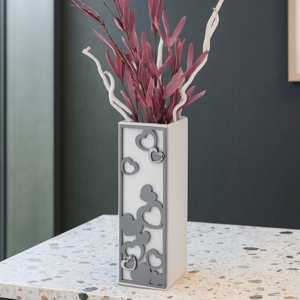 Visualizza i dettagli per Vaso moderno cuori grigio bongelli preziosi Vaso moderno cuori grigio bongelli preziosi