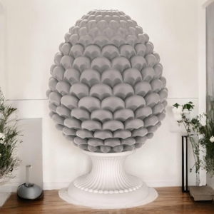 Visualizza i dettagli per Pigna ceramica grigia h35 soprammobile Pigna ceramica grigia h35 soprammobile