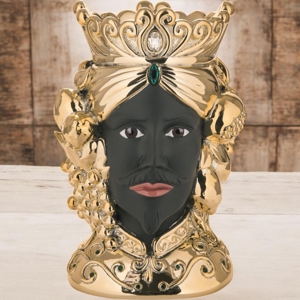 Visualizza i dettagli per Scultura testa di moro lui h28 oro nero bongelli preziosi Scultura testa di moro lui h28 oro nero bongelli preziosi