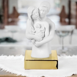 Visualizza i dettagli per Bomboniera scultura busto famiglia oro Bomboniera scultura busto famiglia oro