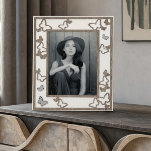 Portafoto moderno da tavolo 18x24 farfalle bongelli preziosi