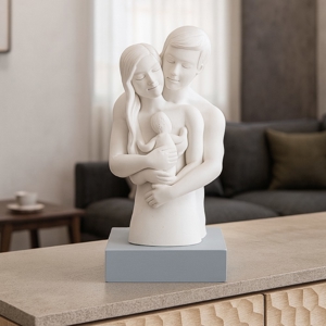 Visualizza i dettagli per Bomboniera busto famiglia h15 carta da zucchero Bomboniera busto famiglia h15 carta da zucchero