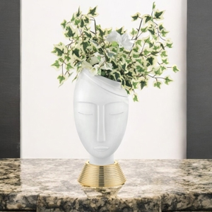 Visualizza i dettagli per Scultura da tavolo bongelli preziosi vaso testa uomo h32 oro Scultura da tavolo bongelli preziosi vaso testa uomo h32 oro