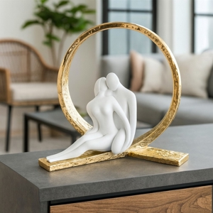 Scultura soprammobile coppia vortice oro d15 bongelli preziosi