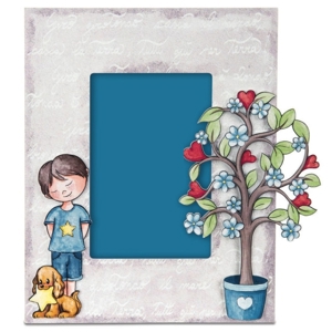 Cornice portafoto bambino blu 20x25 bongelli preziosi