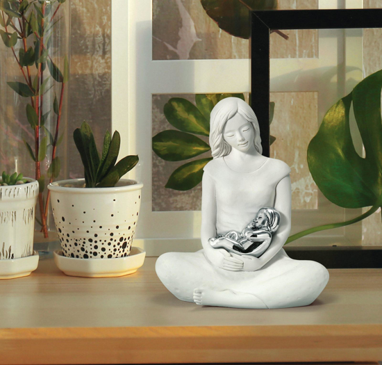 Statuina maternita seduta bambino argento h18 bongelli preziosi Statuina maternita seduta bambino argento h18 bongelli preziosi