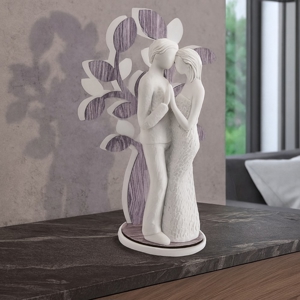 Visualizza i dettagli per Statuina scultura innamorati albero rovere bongelli preziosi Statuina scultura innamorati albero rovere bongelli preziosi