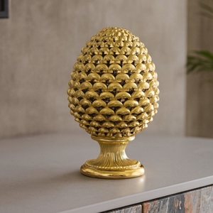Visualizza i dettagli per Pigna da tavolo h17cm oro soprammobile ceramica bongelli preziosi Pigna da tavolo h17cm oro soprammobile ceramica bongelli preziosi
