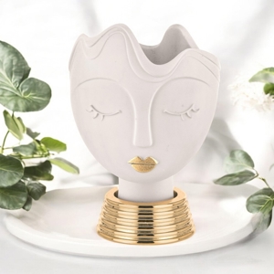Visualizza i dettagli per Vaso testa donna media bianco scultura bongelli preziosi Vaso testa donna media bianco scultura bongelli preziosi