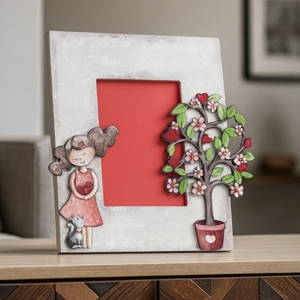 Cornice portafoto rossa per cameretta bambina 20x25 bongelli preziosi