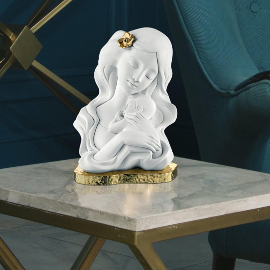 Scultura maternità base oro  Scultura maternità base oro