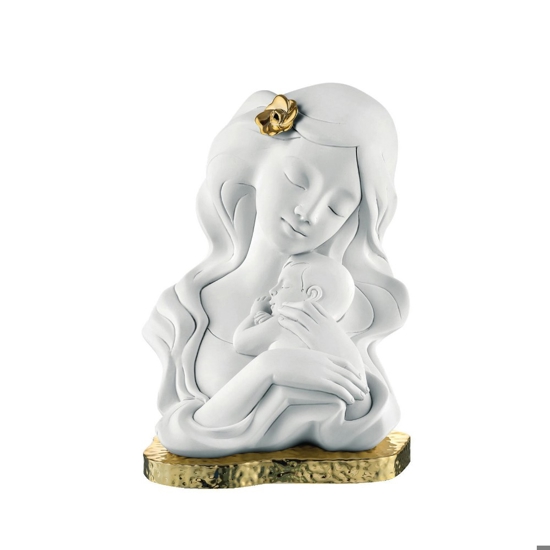 Scultura maternità base oro  Scultura maternità base oro