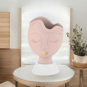 Bomboniera scultura vasetto testa donna cipria