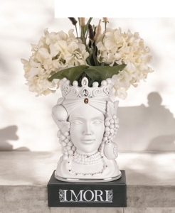 Visualizza i dettagli per Scultura testa di moro lei vaso bianco bongelli preziosi Scultura testa di moro lei vaso bianco bongelli preziosi