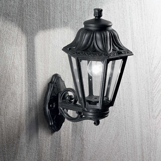 Dafne ap1 big applique da esterno lanterna nera ip55 ideal lux Dafne ap1 big applique da esterno lanterna nera ip55 ideal lux