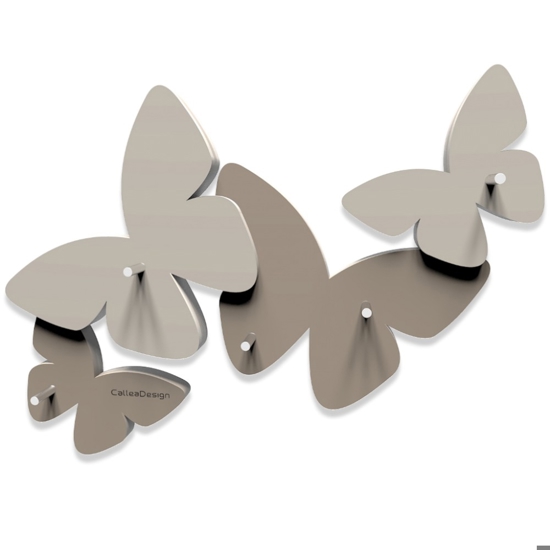 Portachiavi da parete moderno magnetico farfalle legno tortora Portachiavi da parete moderno magnetico farfalle legno tortora