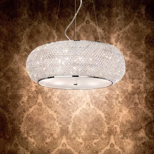 Pasha sp14 ideal lux lampadario di cristallo cromo