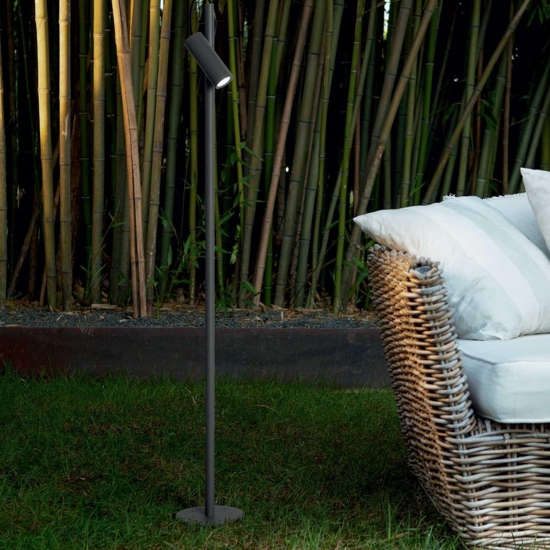 Lampione da giardino hub pt h074 ideal lux 74cm led 3000k ip54 antracite Lampione da giardino hub pt h074 ideal lux 74cm led 3000k ip54 antracite