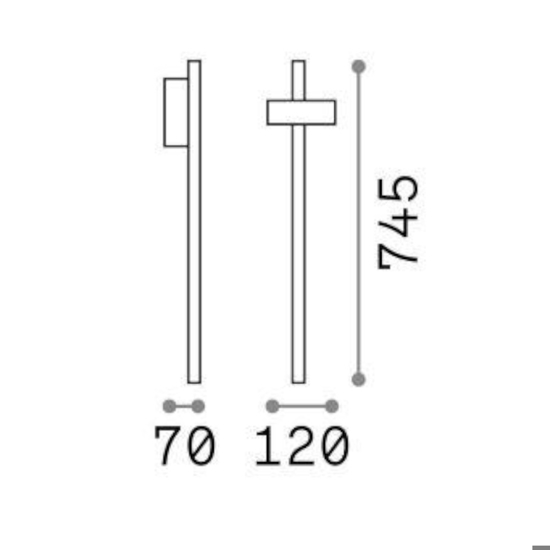 Lampione da giardino hub pt h074 ideal lux 74cm led 3000k ip54 antracite Lampione da giardino hub pt h074 ideal lux 74cm led 3000k ip54 antracite