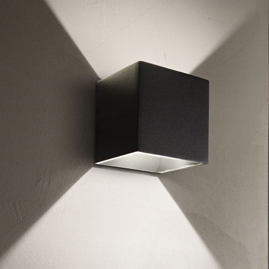 Rubik ap 3000k ideal lux applique da esterno ip54 cubo nero Rubik ap 3000k ideal lux applique da esterno ip54 cubo nero