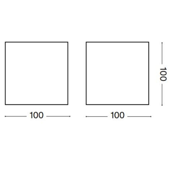 Rubik ap 3000k ideal lux applique da esterno ip54 cubo nero Rubik ap 3000k ideal lux applique da esterno ip54 cubo nero