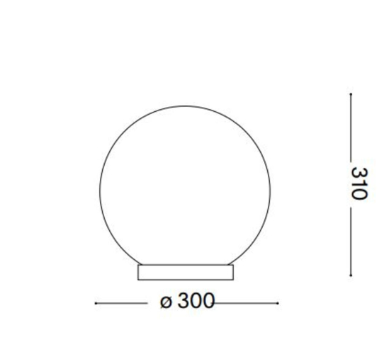 Carta pt1 d30 lampada da terra sfera ideal lux